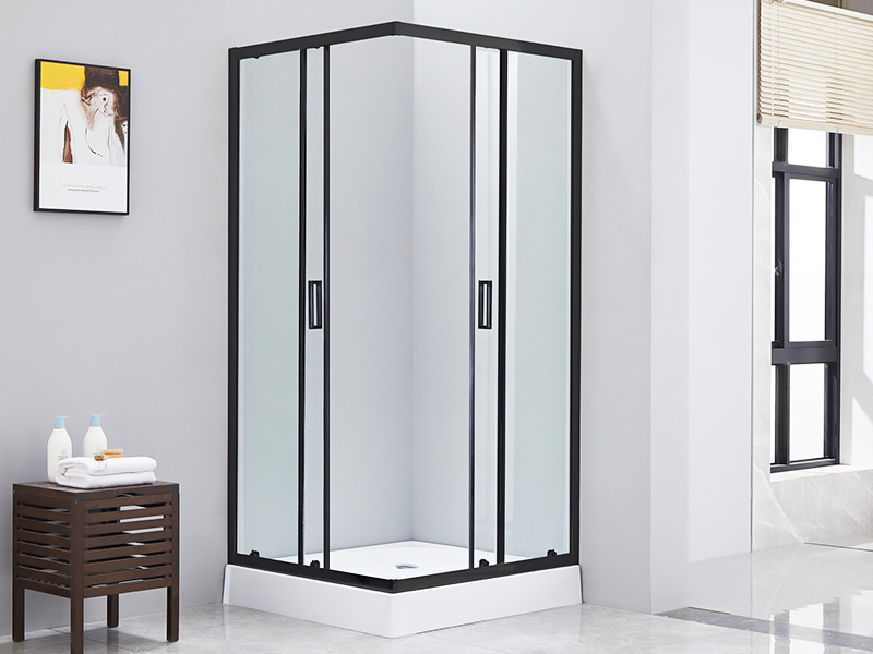 Vách tắm trượt có tay cầm hai lỗ SQ, có khay