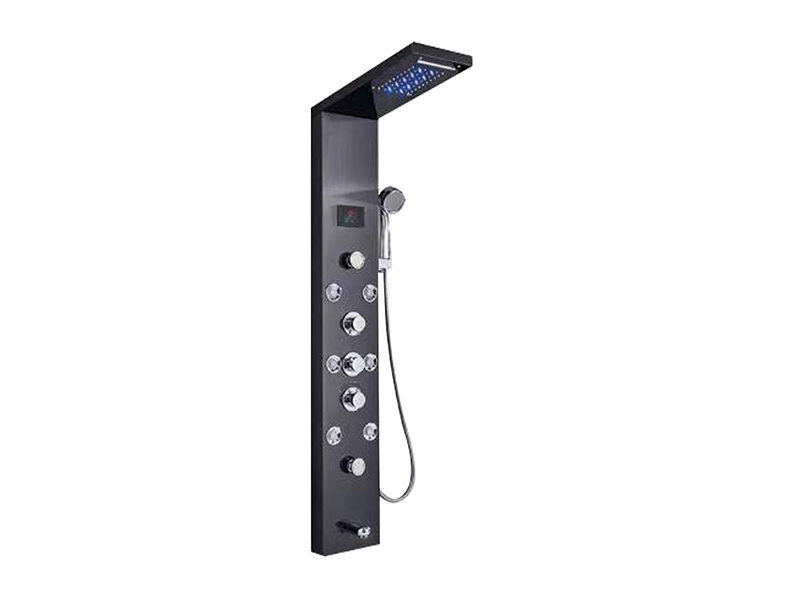 Bộ vòi hoa sen bằng thép không gỉ EC-1041 ABS màu đen